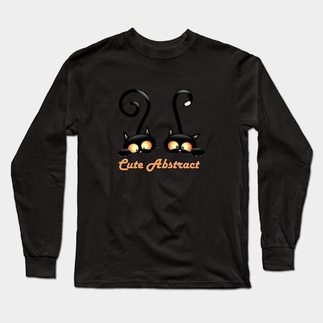 Cute Abstract One Two Three American Cat Kitty Long Sleeve T-Shirt by elmouden123